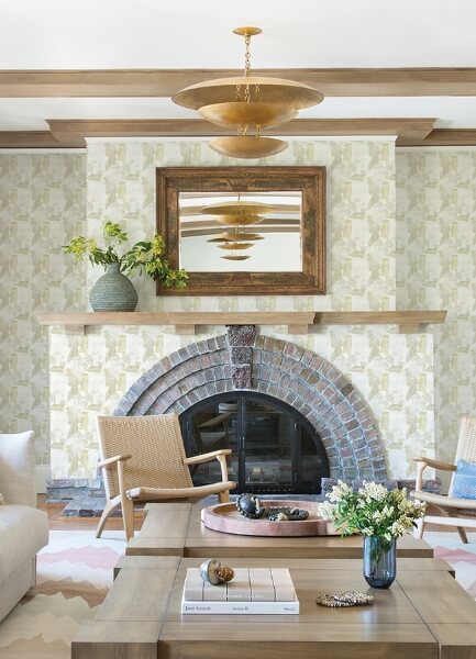 Perrin Olive Gem Geometric Wallpaper