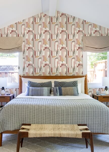 Odele Blush Geometric Archways Wallpaper