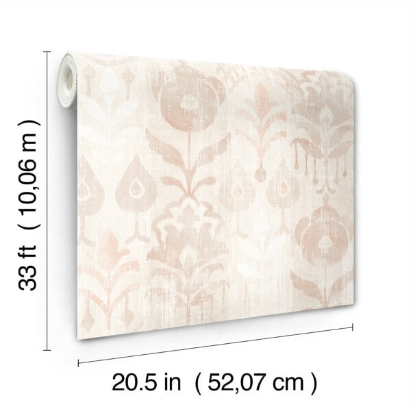 Pavord Pink Floral Shibori Wallpaper