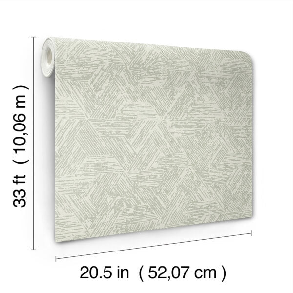 Retreat Sea Green Quilted Geometric Wallpaper