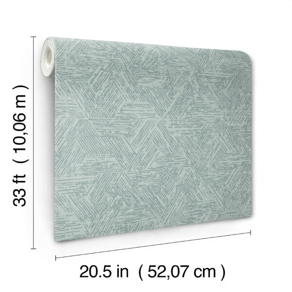 Retreat Denim Quilted Geometric Wallpaper
