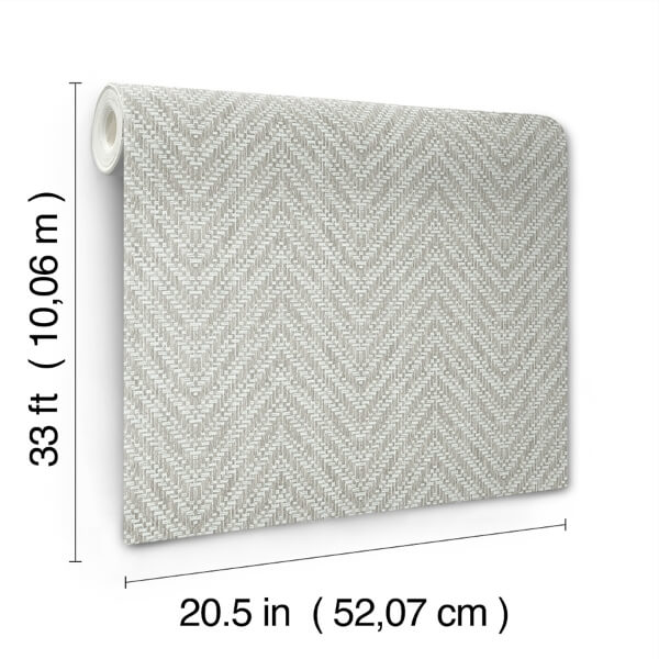 Glynn Sterling Chevron Wallpaper
