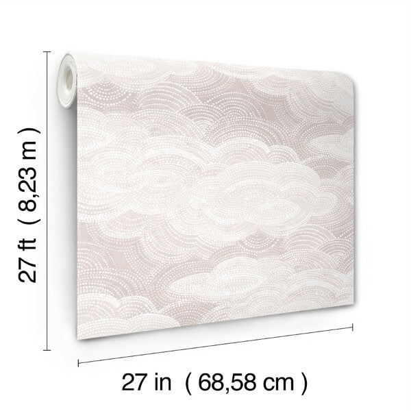 Vision Lavender Stipple Clouds Wallpaper
