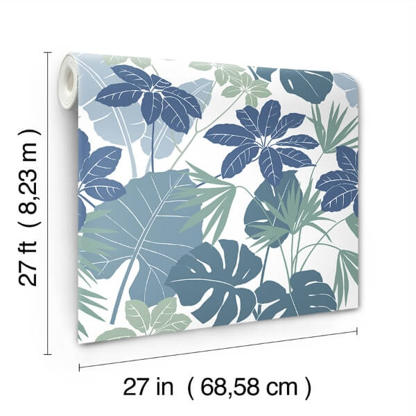 Medellin Blue Rainforest Floor Wallpaper