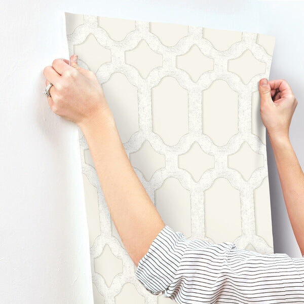 Chervil Cream Trellis Wallpaper