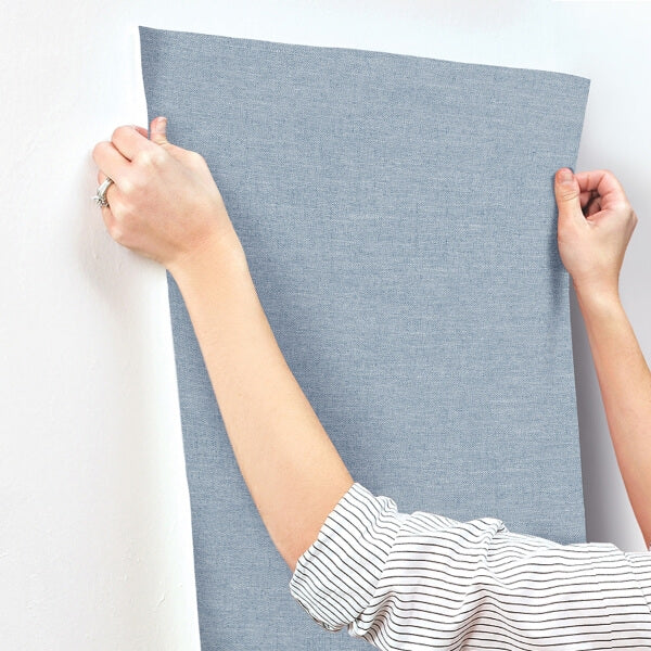 Chambray Denim Fabric Weave Wallpaper