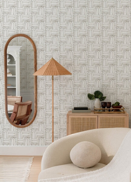 Lolly Beige Arches Wallpaper