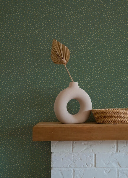 Cassie Green Petite Polka Wallpaper