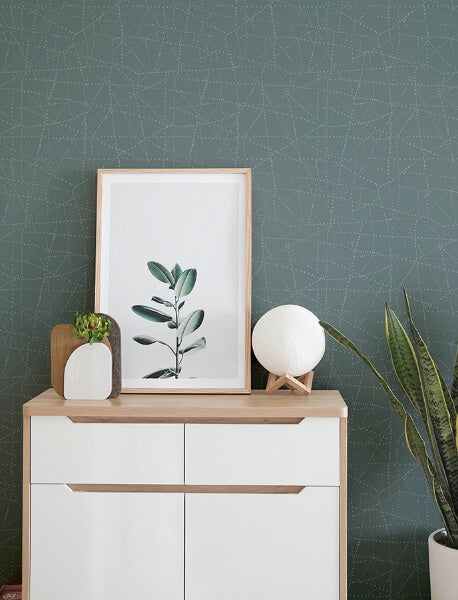 Alcott Slate Dotted Wallpaper