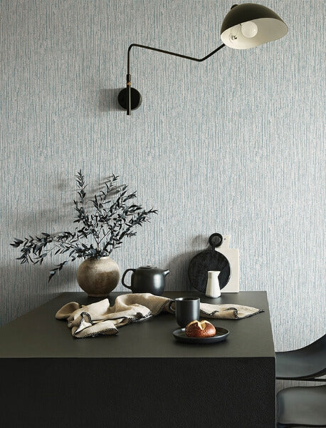 Corliss Light Blue Beaded Strands Wallpaper