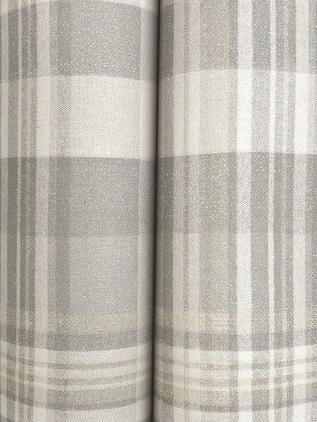 Dutton Plaid Grey Wallpaper