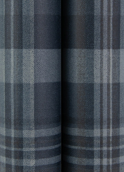 Dutton Plaid Indigo Wallpaper