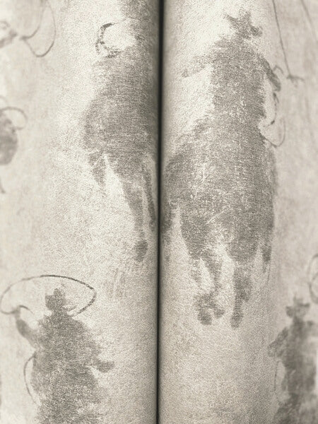 Stockman Silhouette Grey Wallpaper