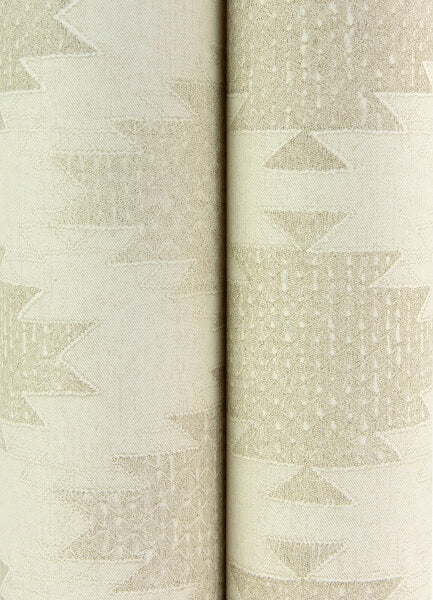 Stitched Heirloom Khaki Wallpaper