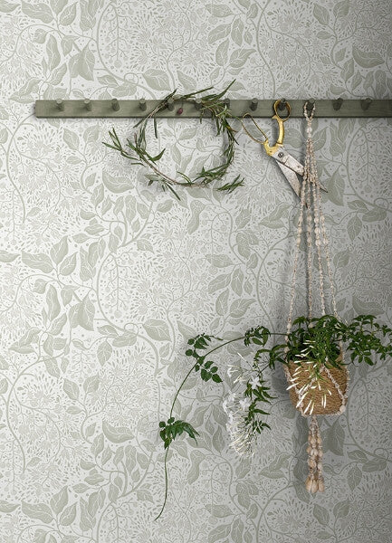 Turi Sage Twining Vines Wallpaper