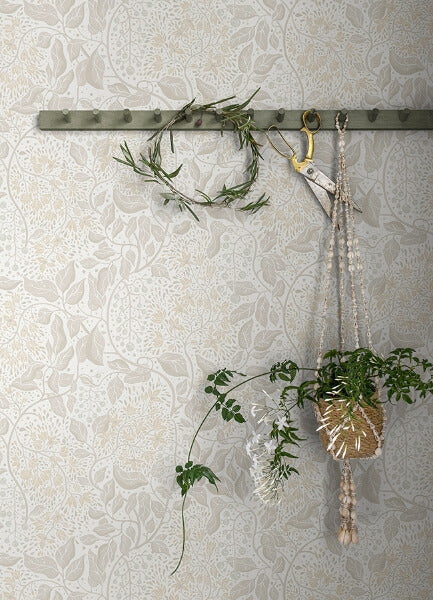 Turi Khaki Twining Vines Wallpaper