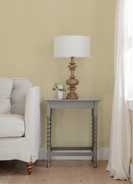 Ashbee Yellow Faux Fabric Wallpaper