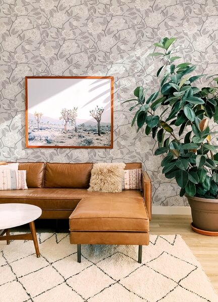 Bernadina Grey Rosebush Wallpaper