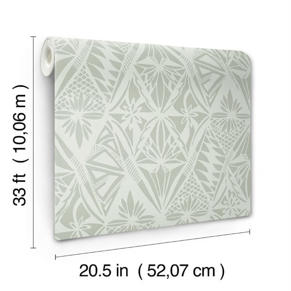 Urbane Sage Diamonds Wallpaper