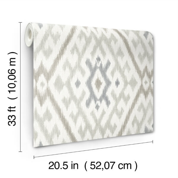 Solola Stone Ikat Wallpaper