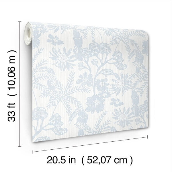 Jacaranda Light Blue Tropical Trail Wallpaper