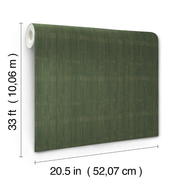 Somerset Evergreen Abstract Stripe Wallpaper