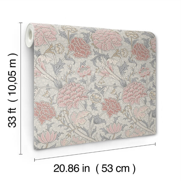 Cray Pink Floral Trail Wallpaper