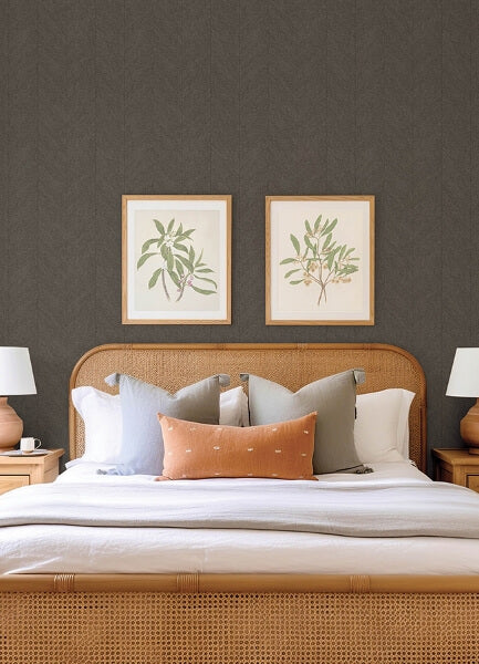 Kallam Chocolate Chevron Wallpaper