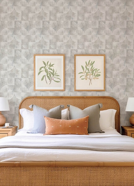 Woodbine Neutral Abstract Geometric Wallpaper