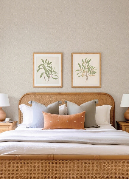 Hollenback Ivory Dotted Abstract Wallpaper