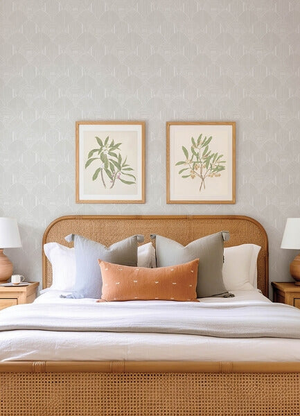 Meyberg Silver Geometric Wallpaper