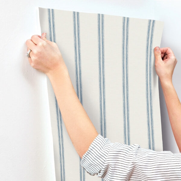 Johnny Blue Stripes Wallpaper