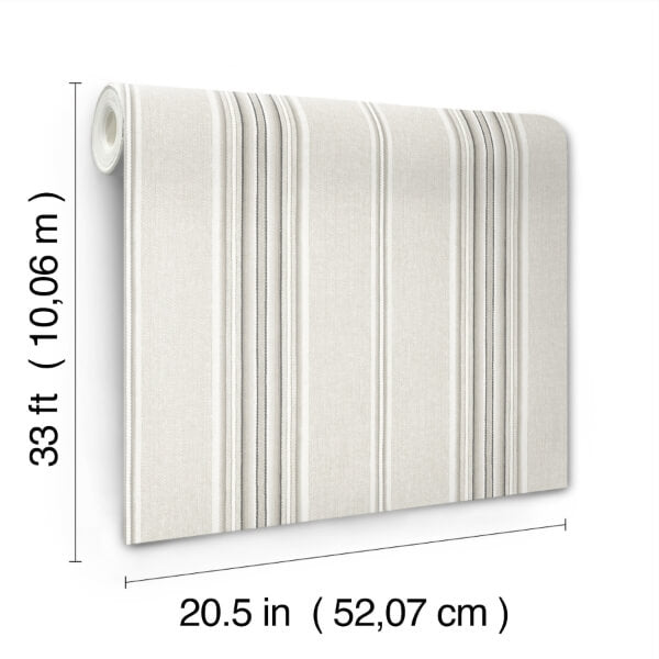 Calvados Grey Linen Stripe Wallpaper