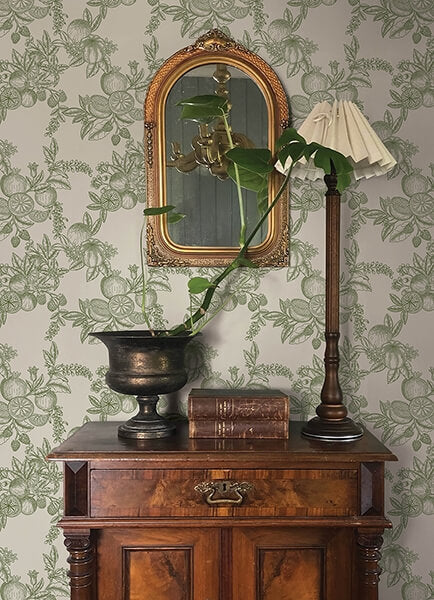 Gerty Green Fruit Toile Wallpaper