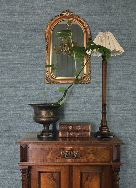 Roderick Blue Textured Wallpaper