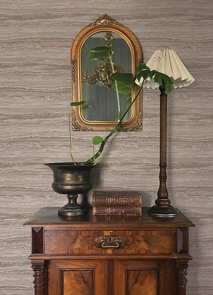 Lyman Mauve Striated Wallpaper