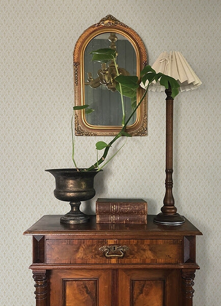 Tillie Neutral Diamond Floral Wallpaper