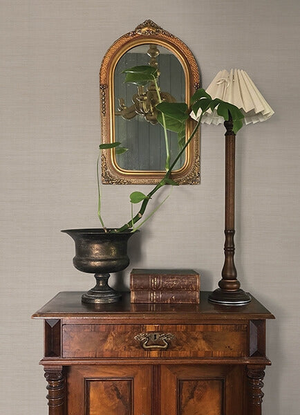 Mycroft Pearl Grasscloth Wallpaper