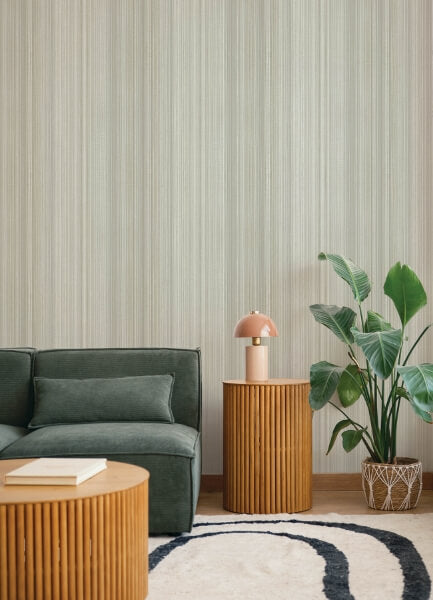 Elan Grey Ombre Stripe Wallpaper