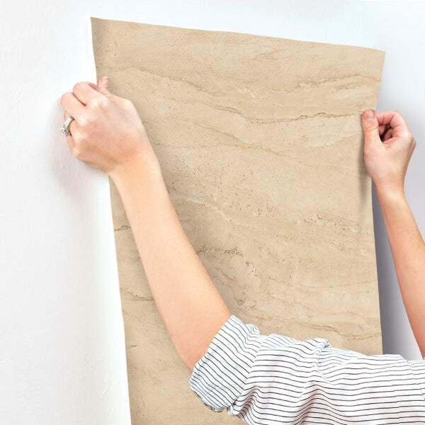 Morgana Light Brown Stone Wallpaper