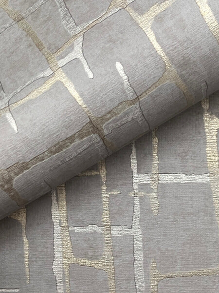 Rian Light Grey Linear Abstract Wallpaper