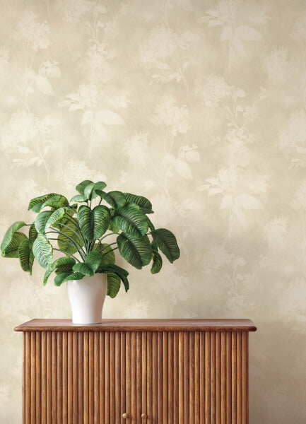 Izara Beige Botanical Wallpaper