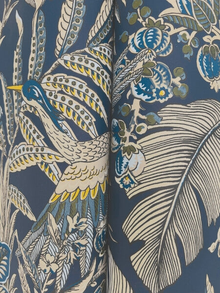 Heronwood Navy Wallpaper