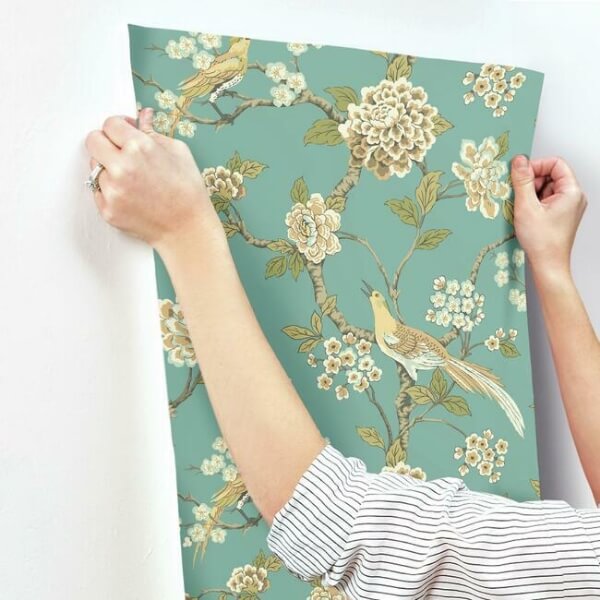 Fanciful Teal Wallpaper