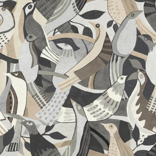 Fauvist Flock Wallpaper