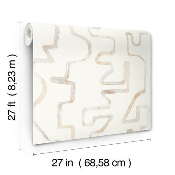 Abstract Aura Caramel & Cream Wallpaper
