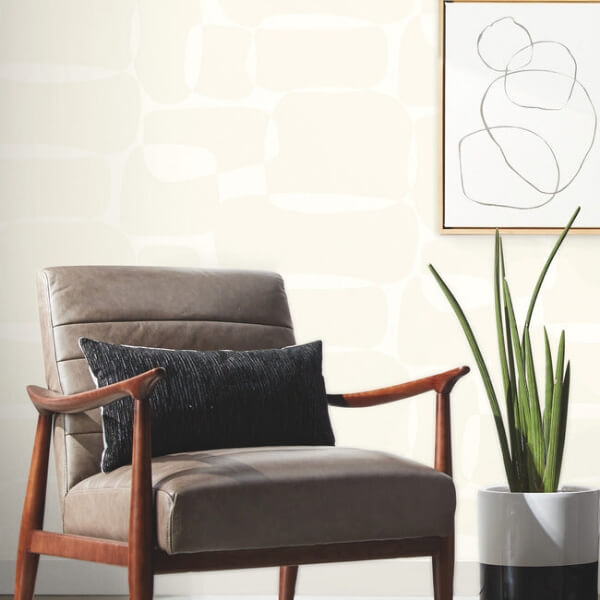 Block White & Ivory Wallpaper