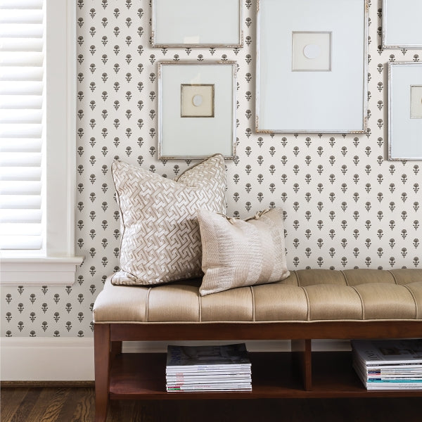 Libby Stone Mini Floral Wallpaper