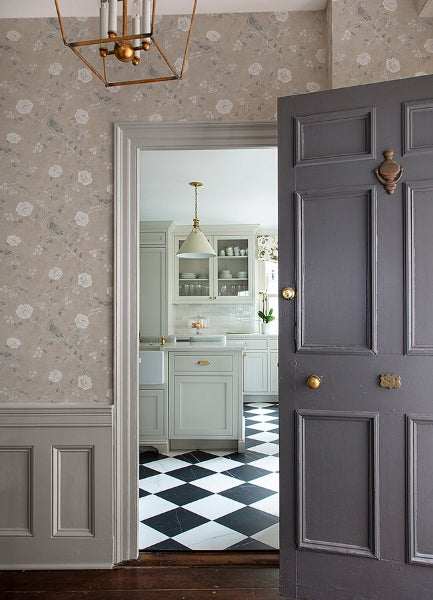 Wellesley Taupe Chinoiserie Wallpaper