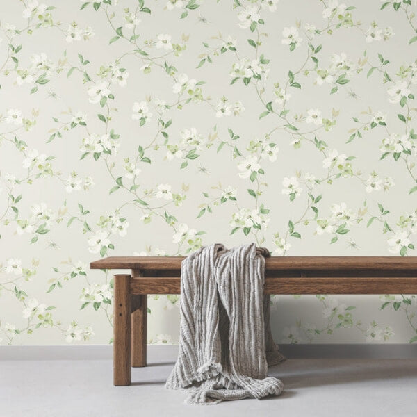 Dogwood Light Grey Wallpaper